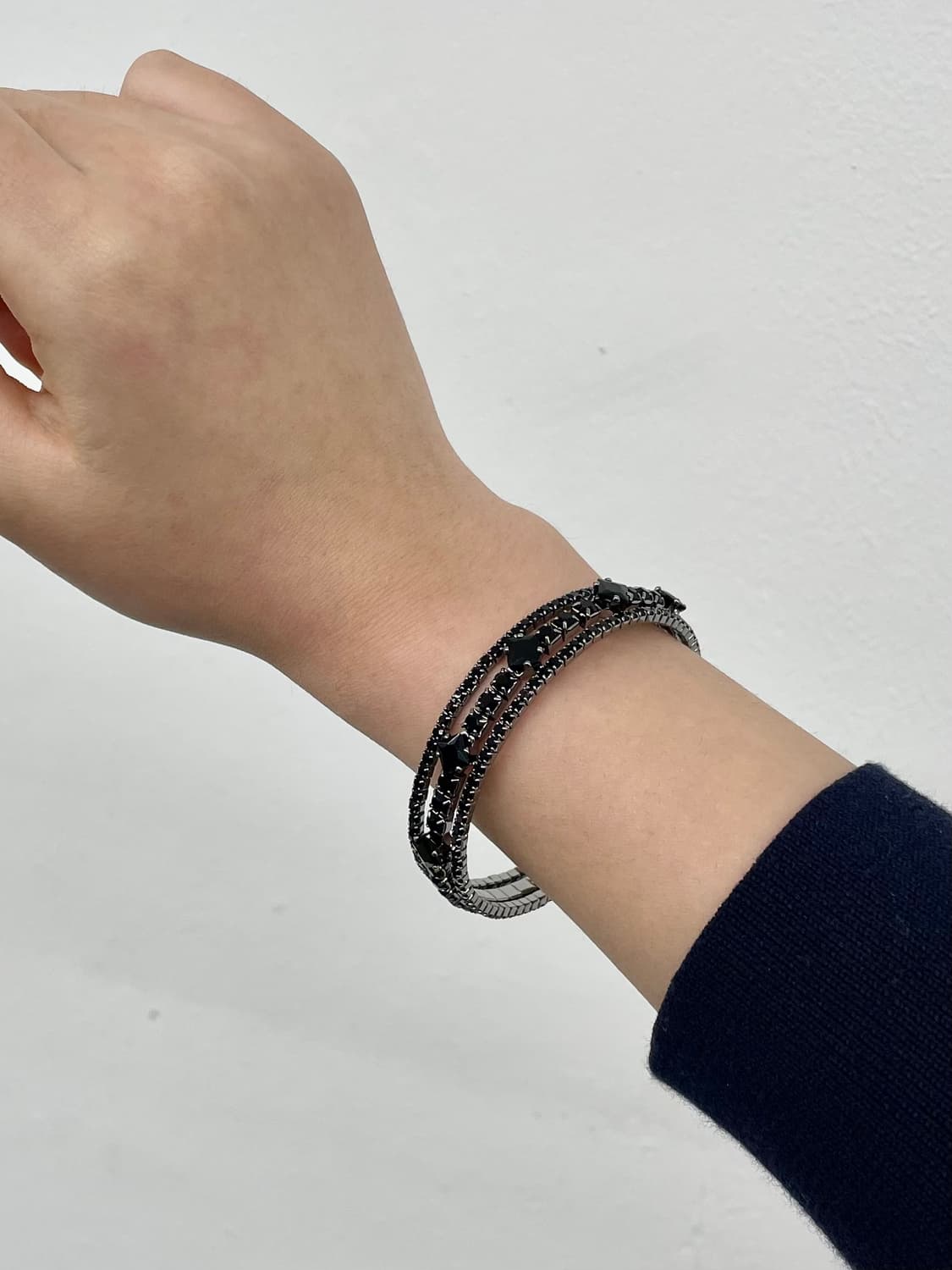 블랙 시크 큐빅 팔찌 상품이미지1