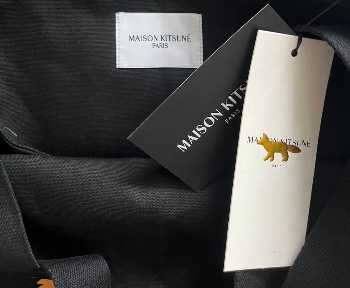 메종키츠네 폭스헤드 에코백 토트백 가방 블랙 상품이미지3