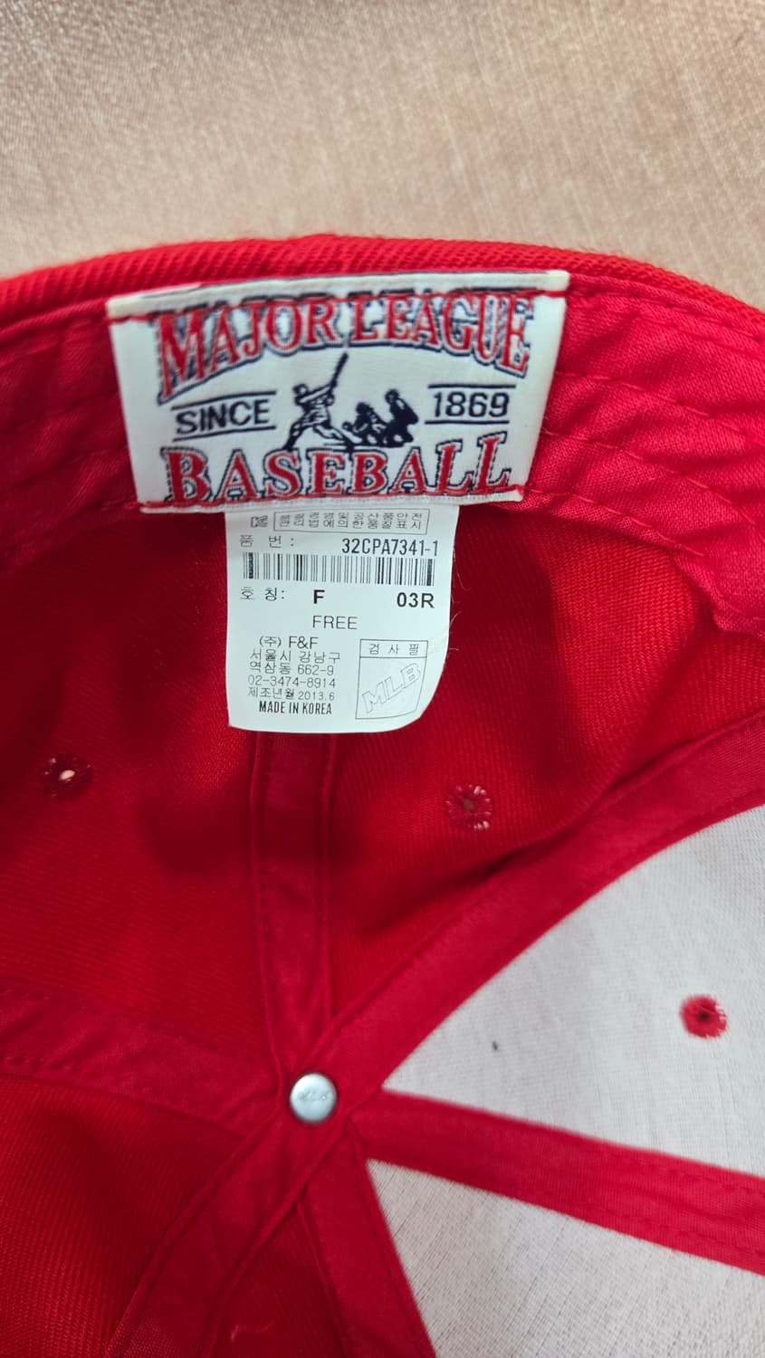 [정품/MLB] 레드 스냅백 (32CPA7341) - 상태 최상 상품이미지7