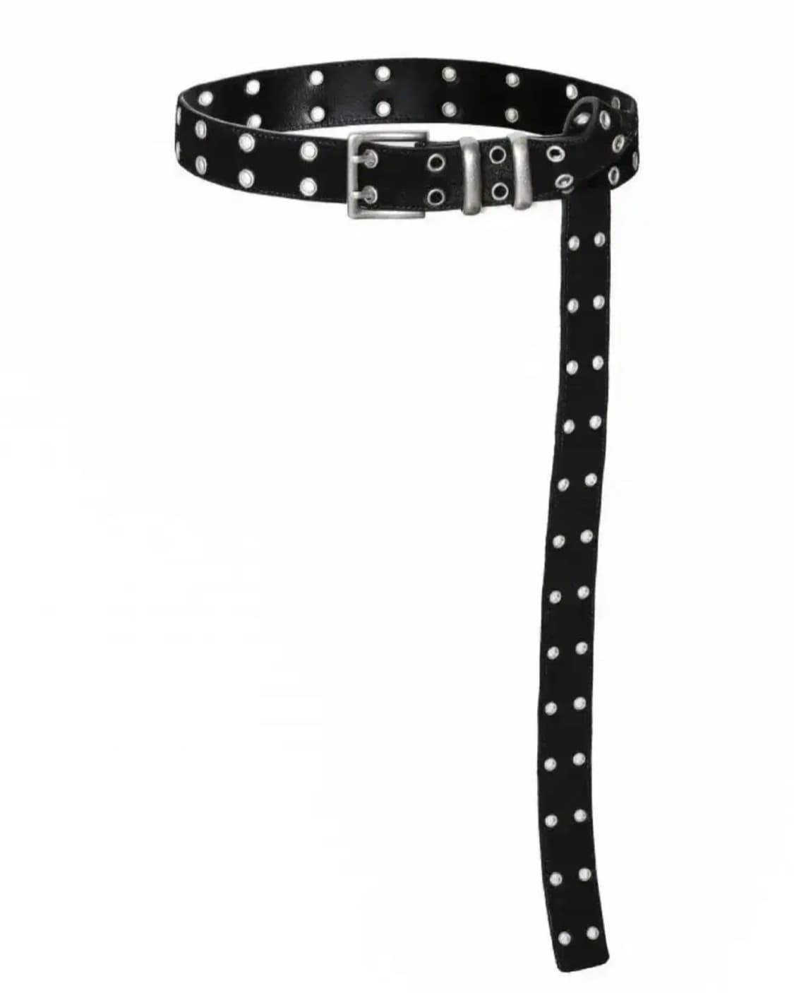카미엔 x MJD DOUBLE HOLE BELT BLACK 상품이미지1