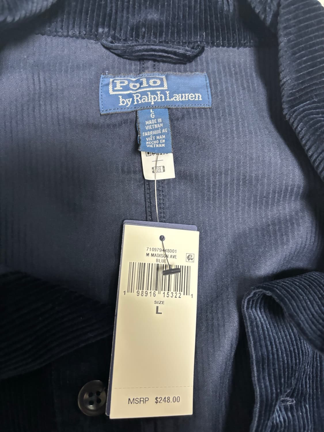 폴로 랄프로렌 코듀로이 유틸리티 자켓 L 상품이미지2