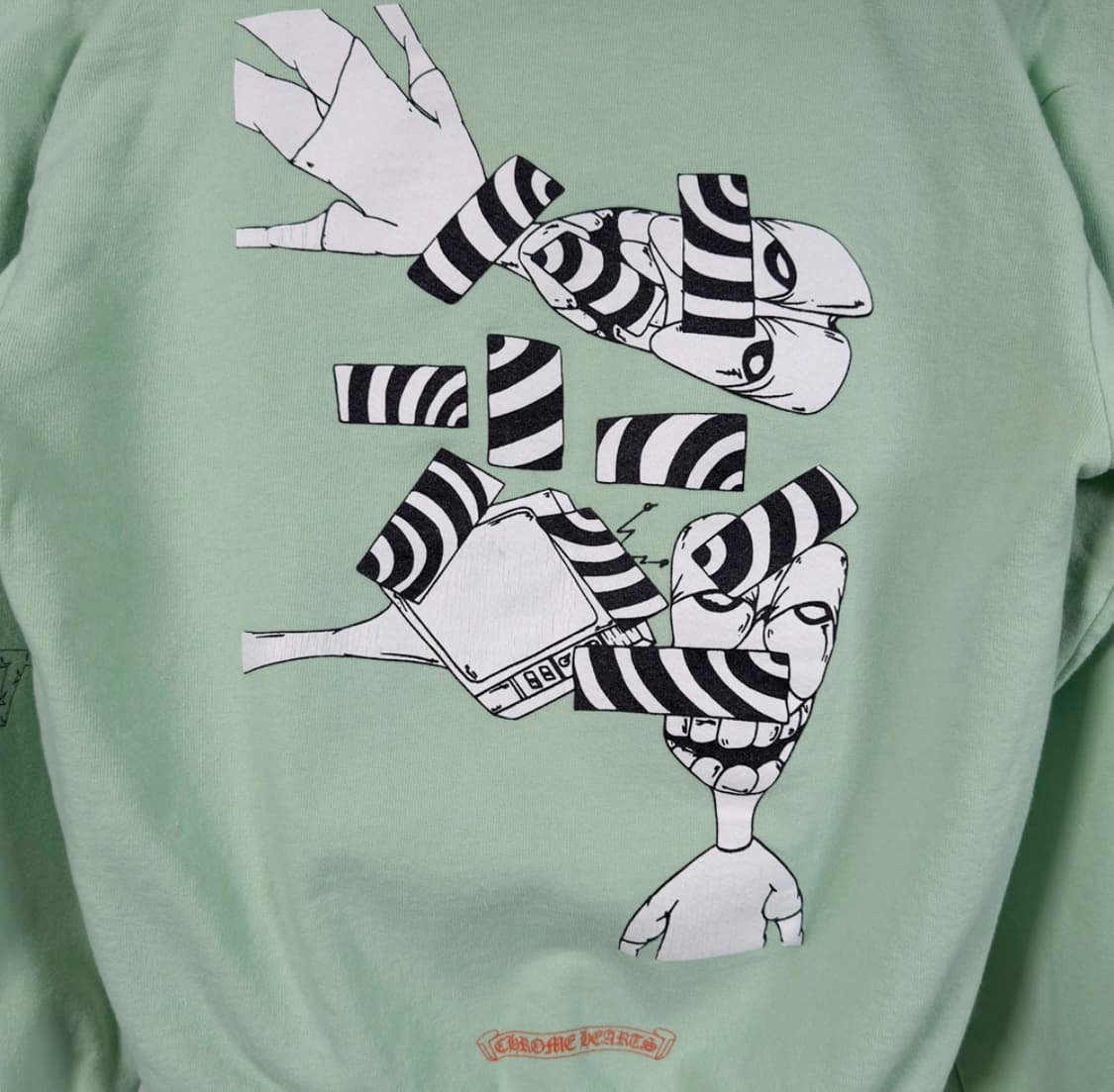 [S] 크롬하츠 매티보이 러스트 후드 티셔츠 민트 그린 상품이미지6