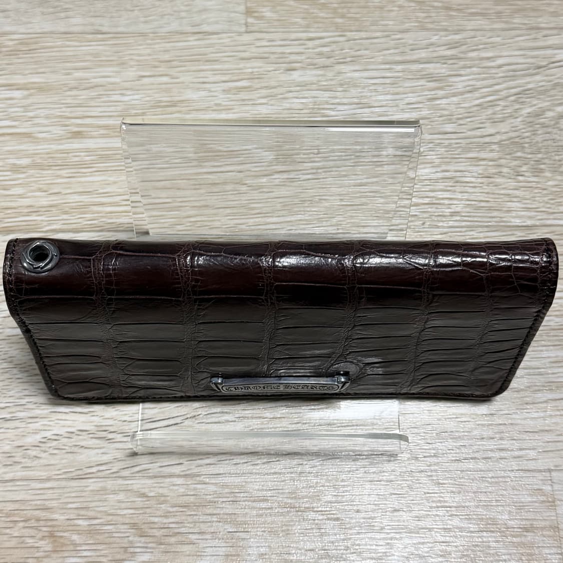 [정품/OS] 크롬하츠 악어가죽 장지갑 다크 브라운 상품이미지7