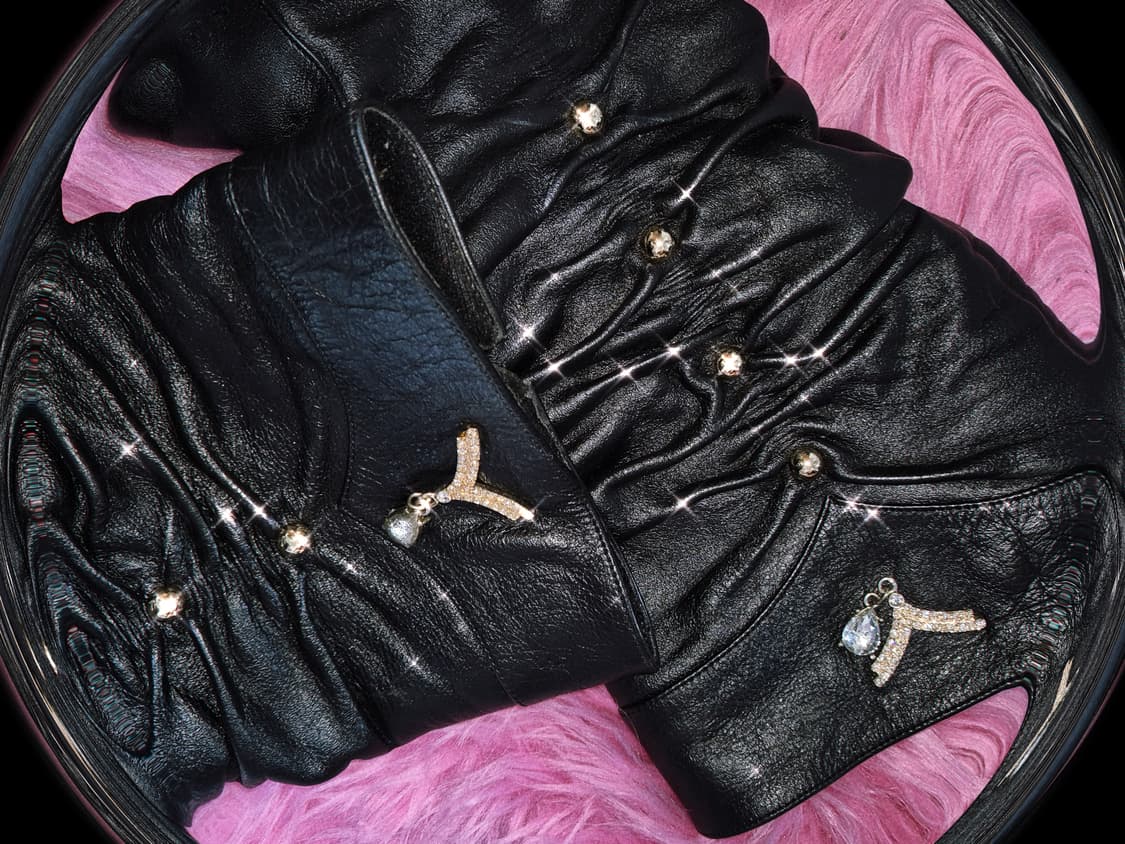 Vintage Irene Crystal shirring leather 상품이미지3