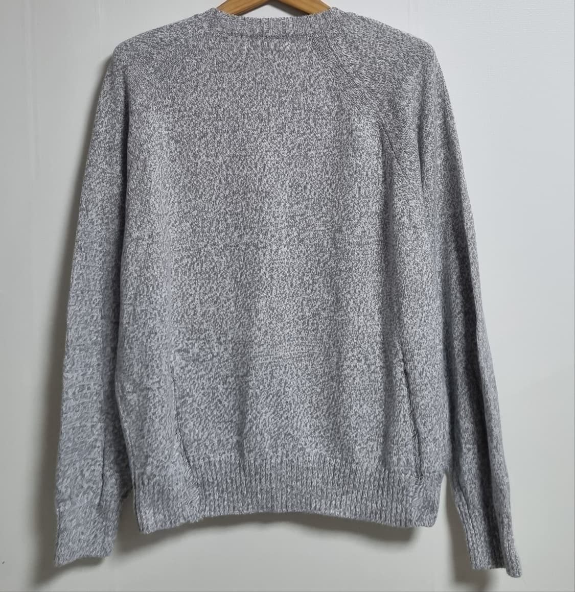 실측 오버핏 L ) 벨리에 라이트그레이 코튼 데미지 니트 상품이미지2