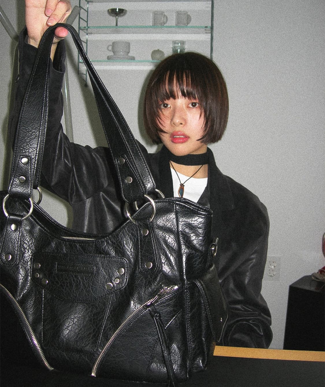 이우가마카라스 레더 숄더백 별도 스트랩 포함 상품이미지1