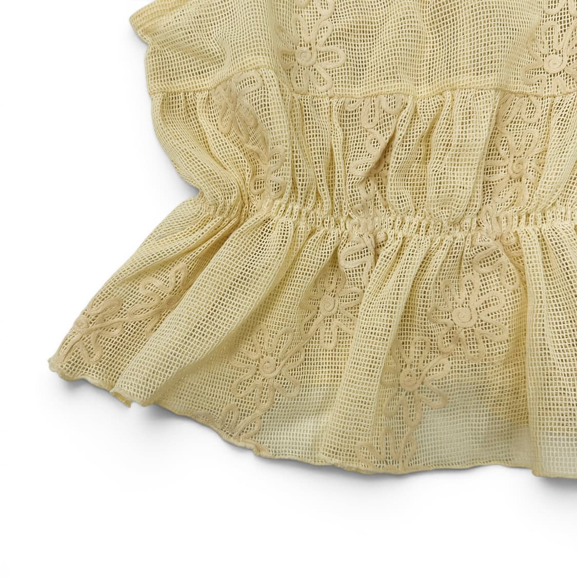 Flower Mesh Lemon Sleeveless Top 상품이미지5