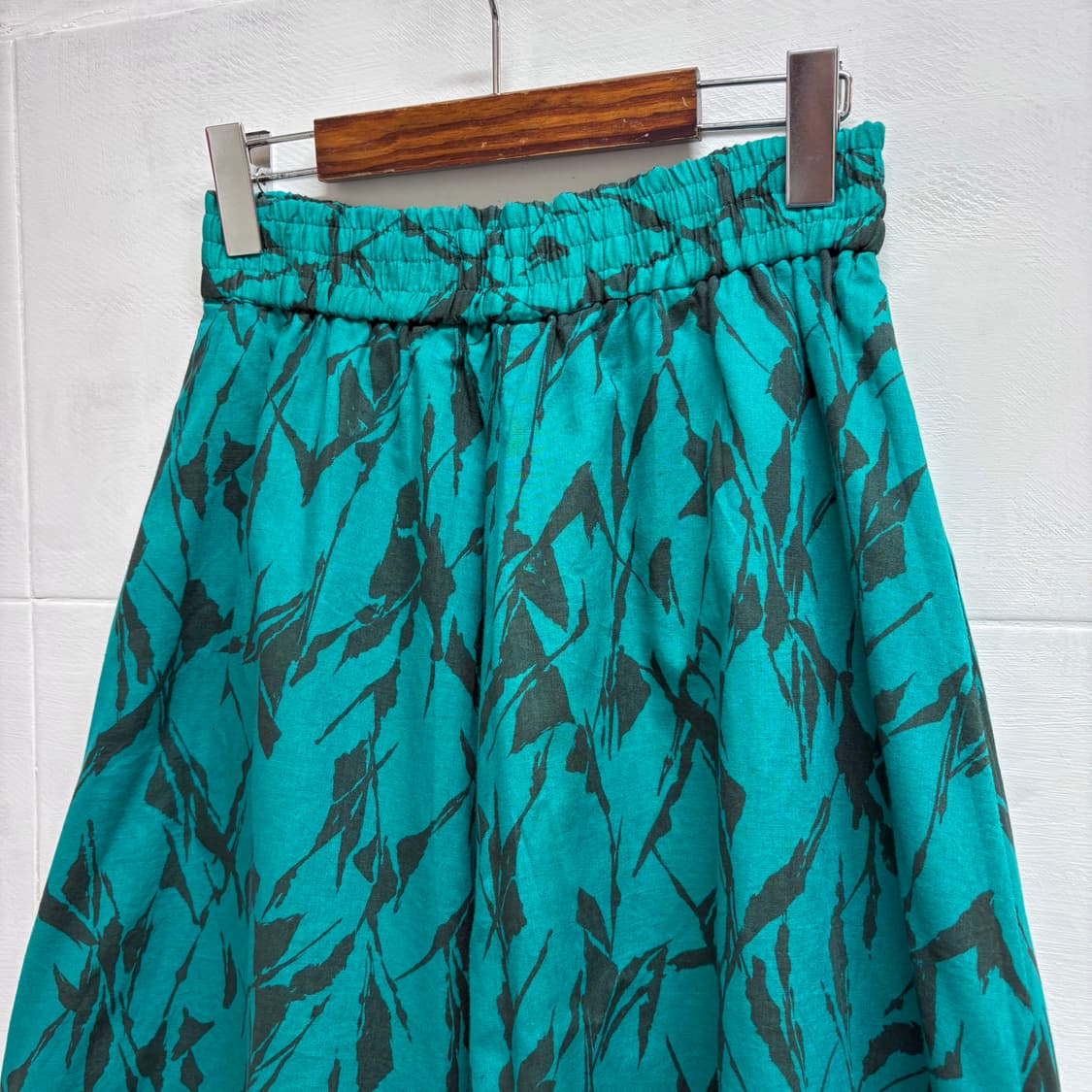 청록 비비드 에스닉 패턴 히피 롱 스커트 JPN 상품이미지2