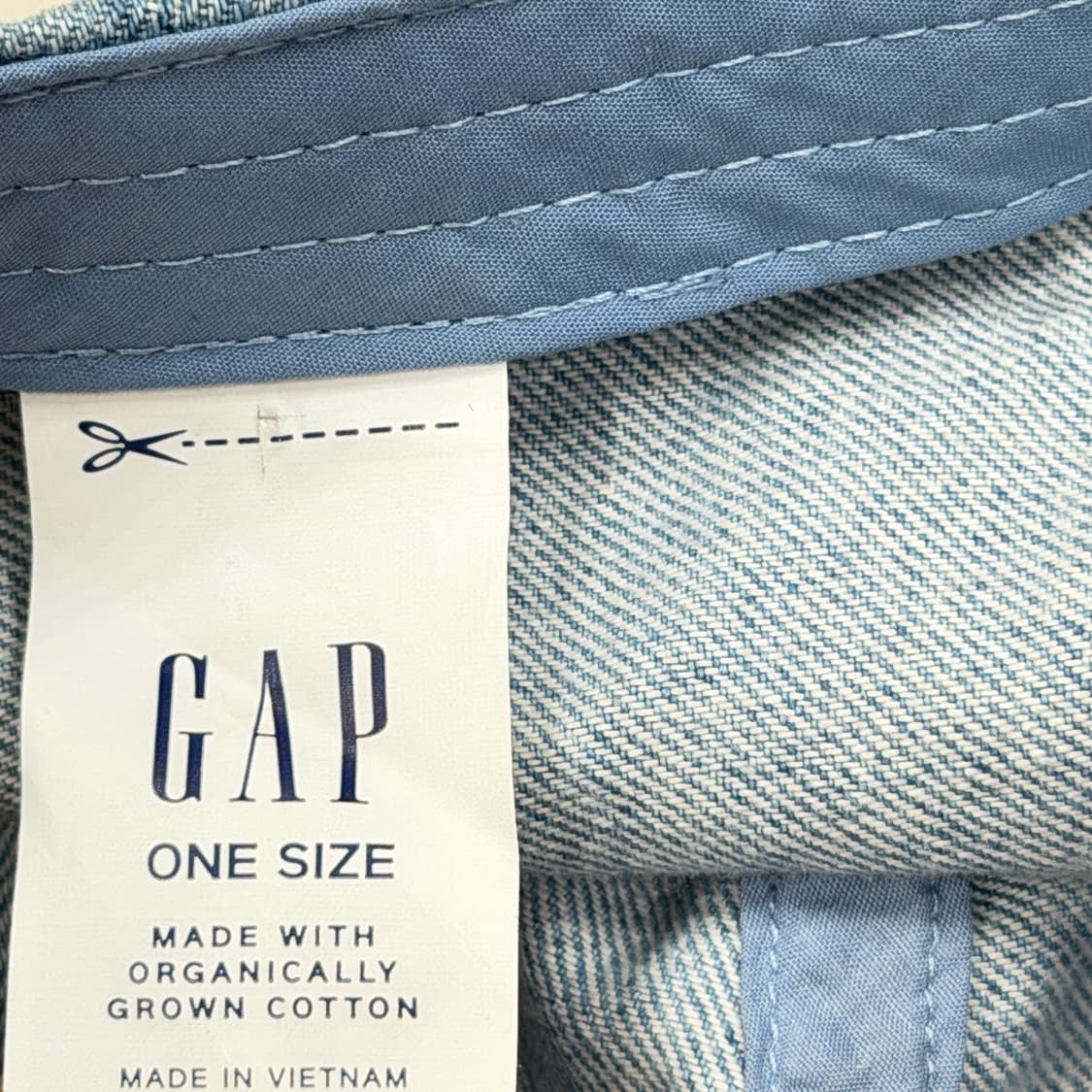 GAP 갭 빈티지 스펠로고 청 데님 볼캡 모자 상품이미지4