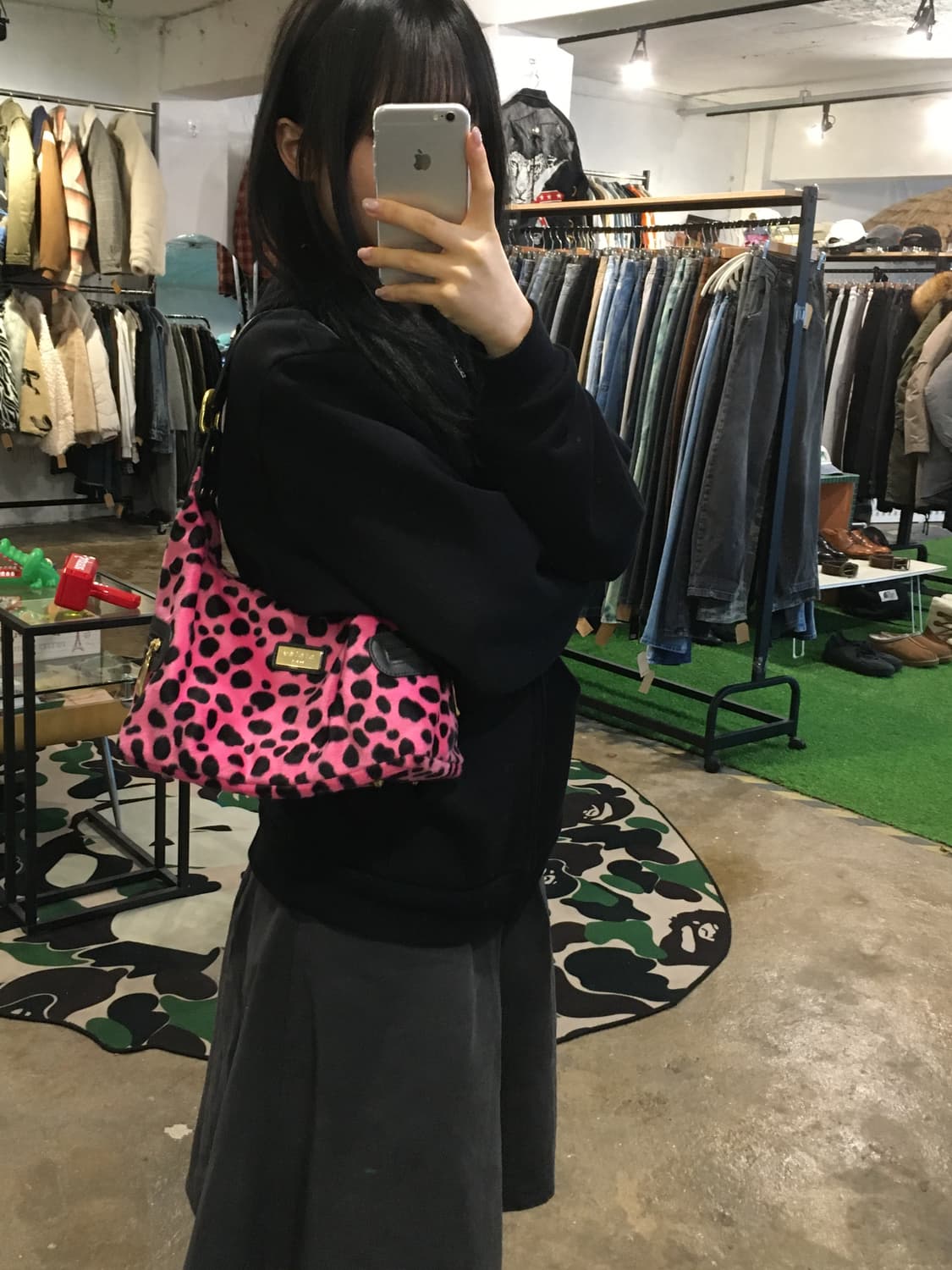 씻을리 핑크 치타 숄더백 상품이미지3