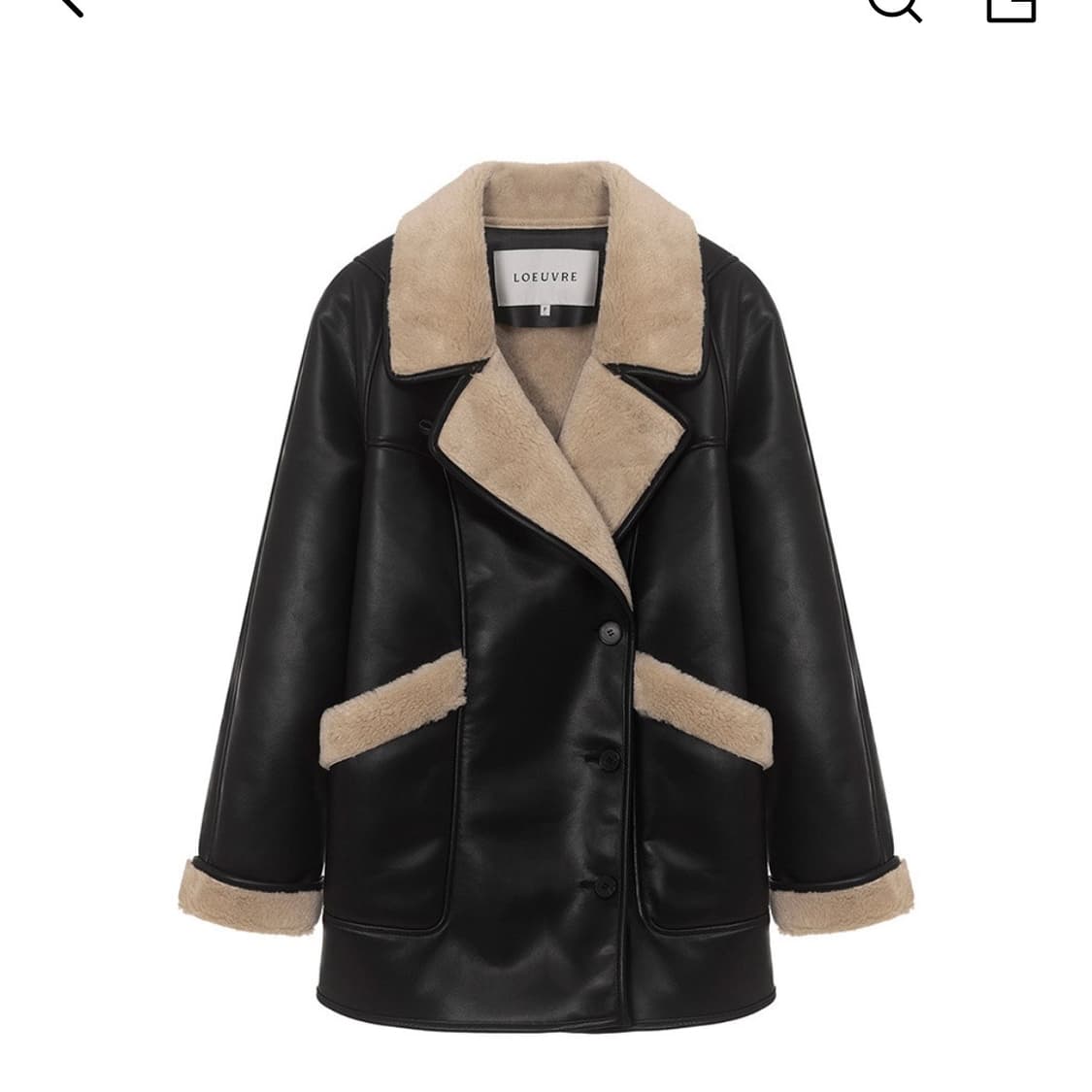루에브르 레더 시어링자켓 상품이미지5