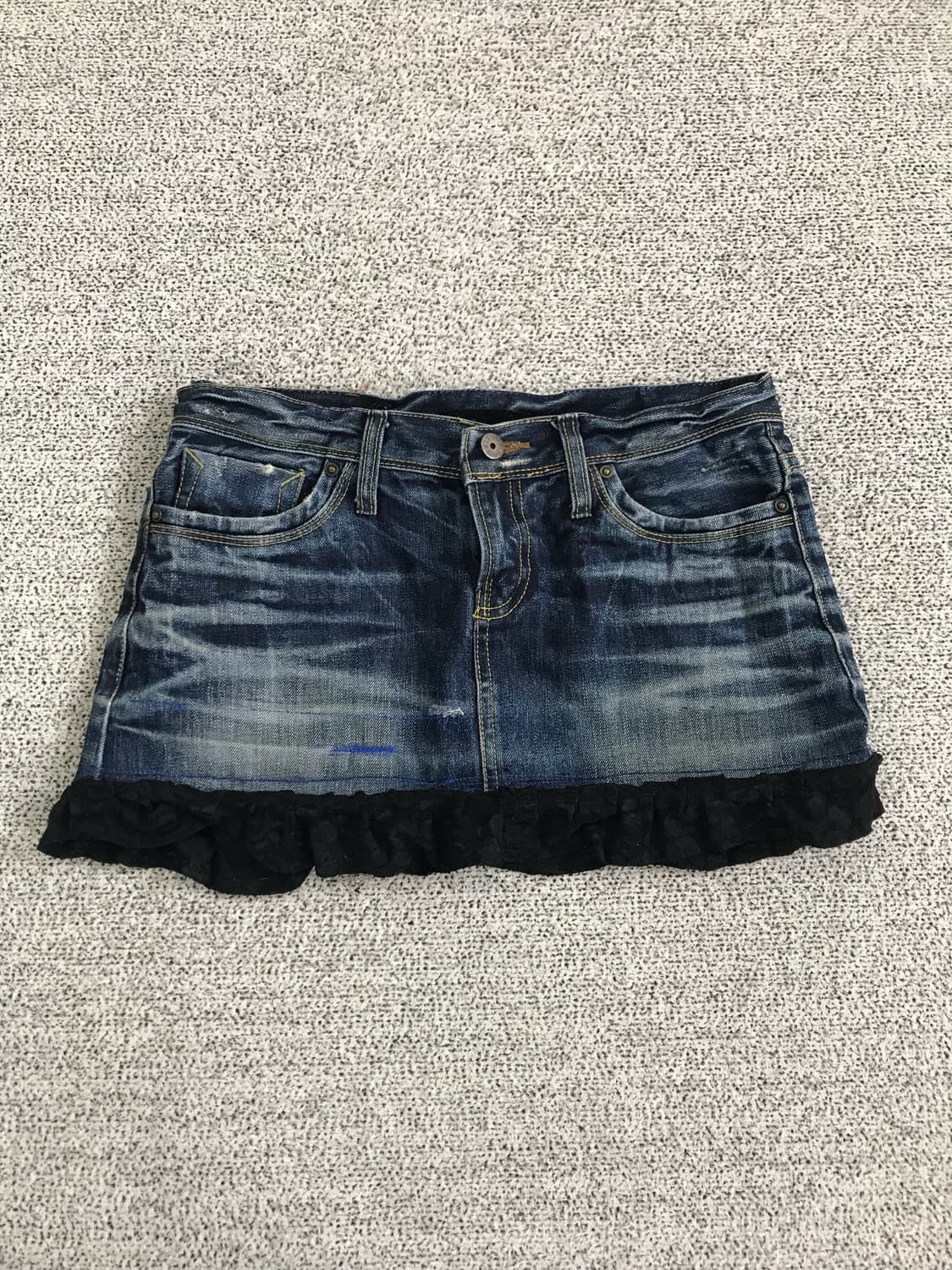 로우라이즈 데님 미니 스커트 상품이미지6
