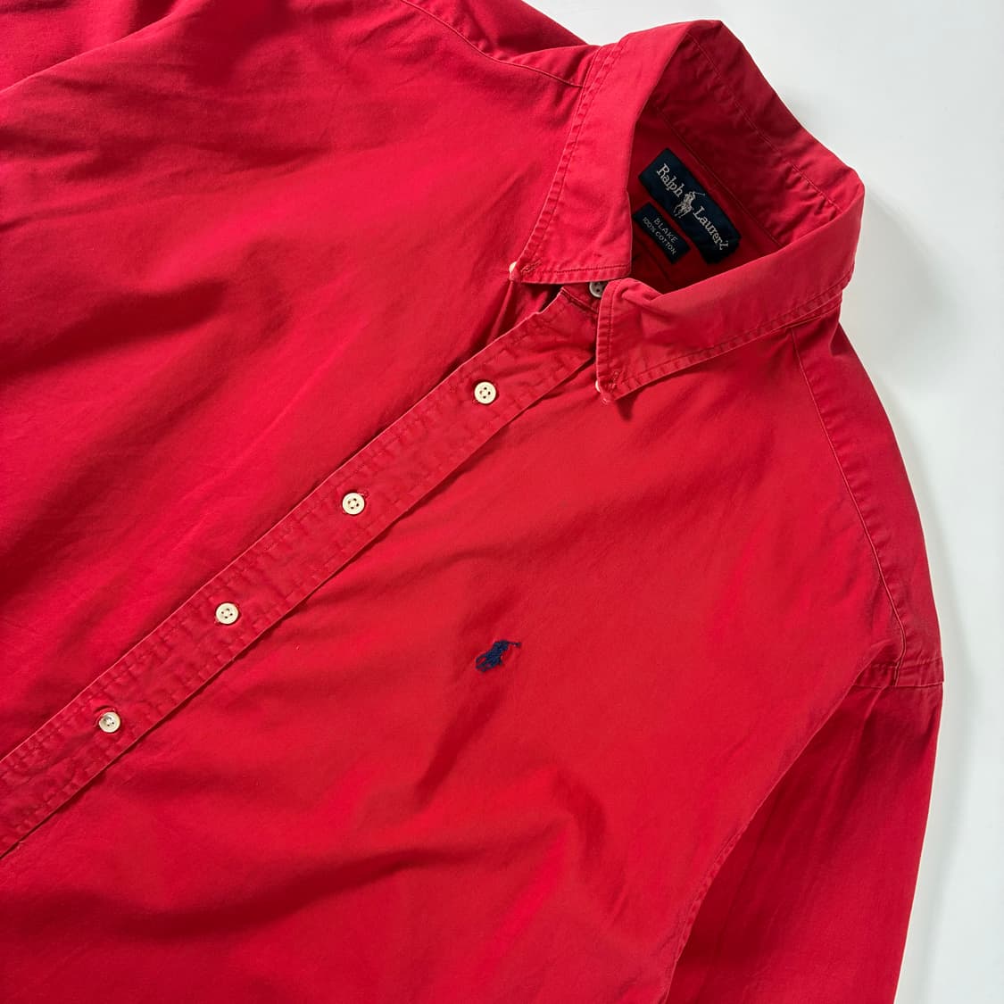 Polo  폴로 랄프로렌 자수 코튼 레드 빅셔츠  상품이미지3