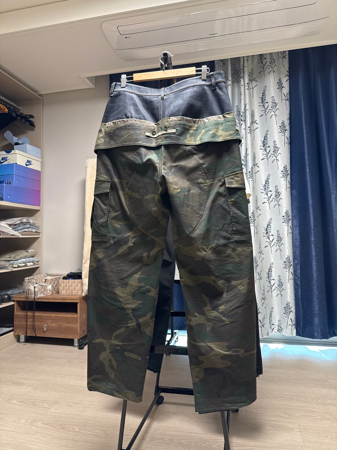 앤더슨벨 초회판 카모플라쥬 더블 웨이스트 워크 와이드 레그 진 34 상품이미지9