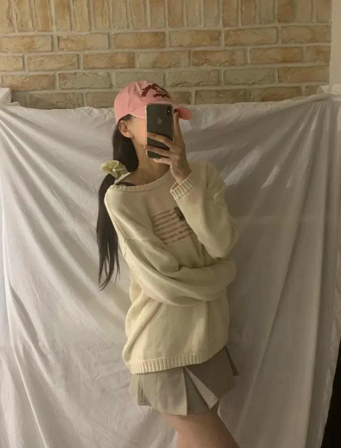 폴로성조기 니트,아이보리,L 상품이미지2