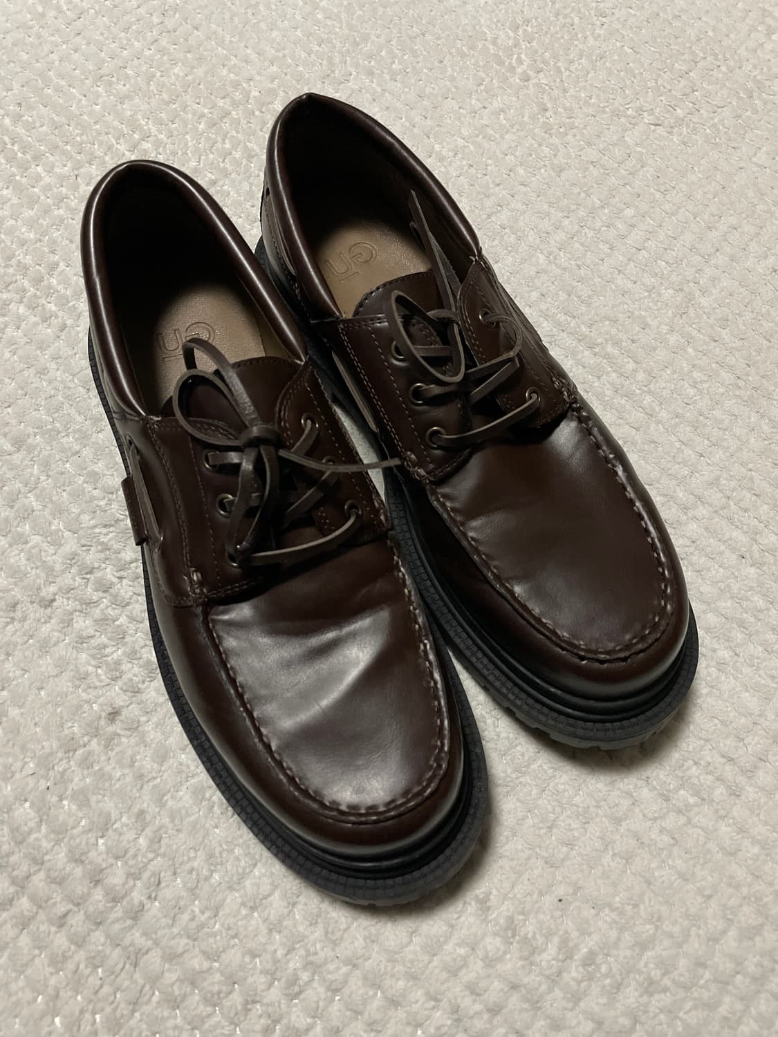 GU X 언더커버 콜라보 데크 슈즈 브라운 상품이미지1