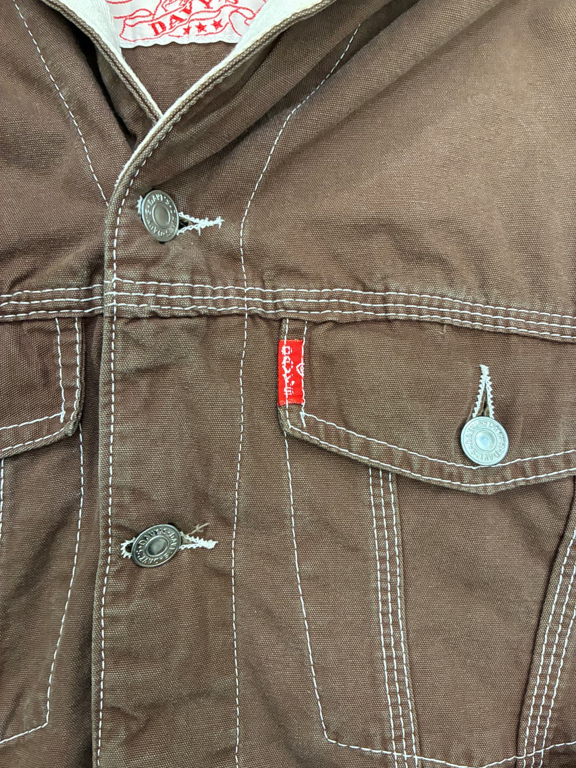 M)Ben Davis 벤데이비스 여성 갈색 후드 데님자켓 상품이미지5