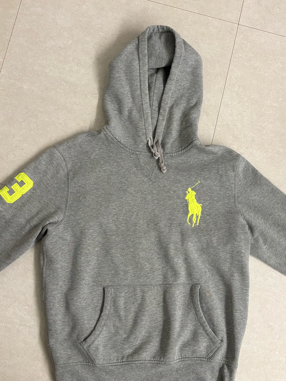 그레이 폴로 빅포니 후드티 상품이미지1
