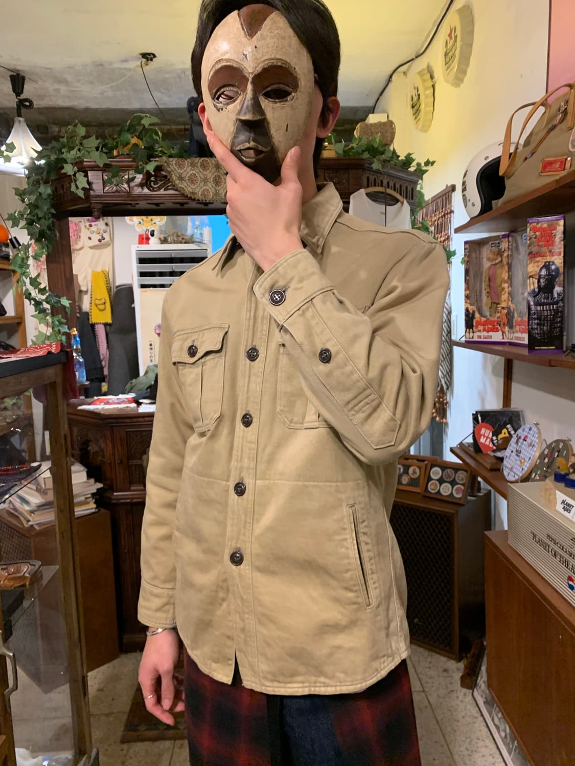 할리우드랜치마켓 베이지 패치워크 체크 자켓 상품이미지9