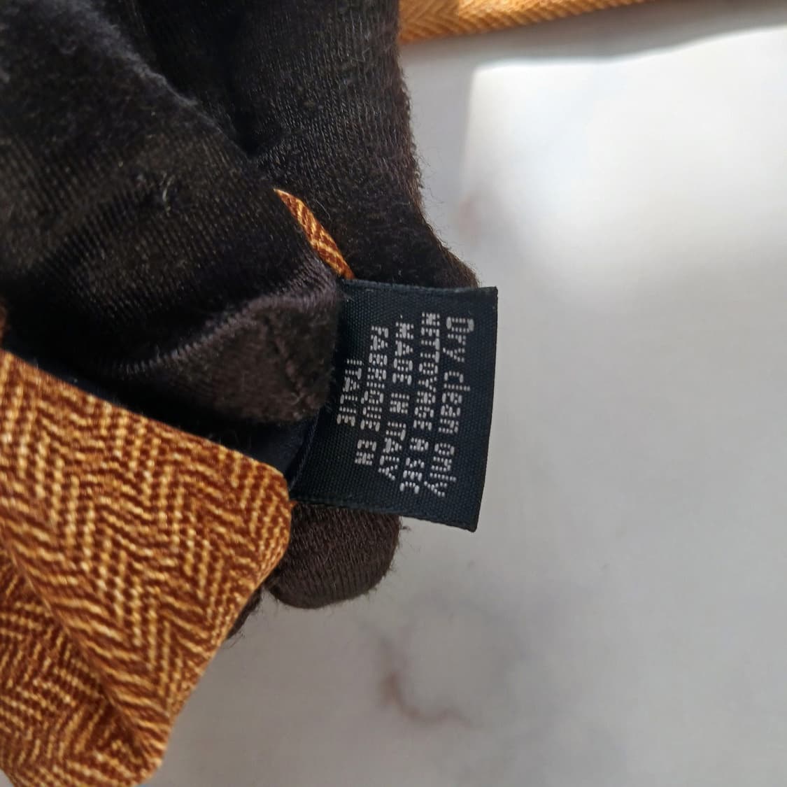 던힐 실크 브라운 헤링본 넥타이 9.7cm A+등급 A19679 상품이미지10