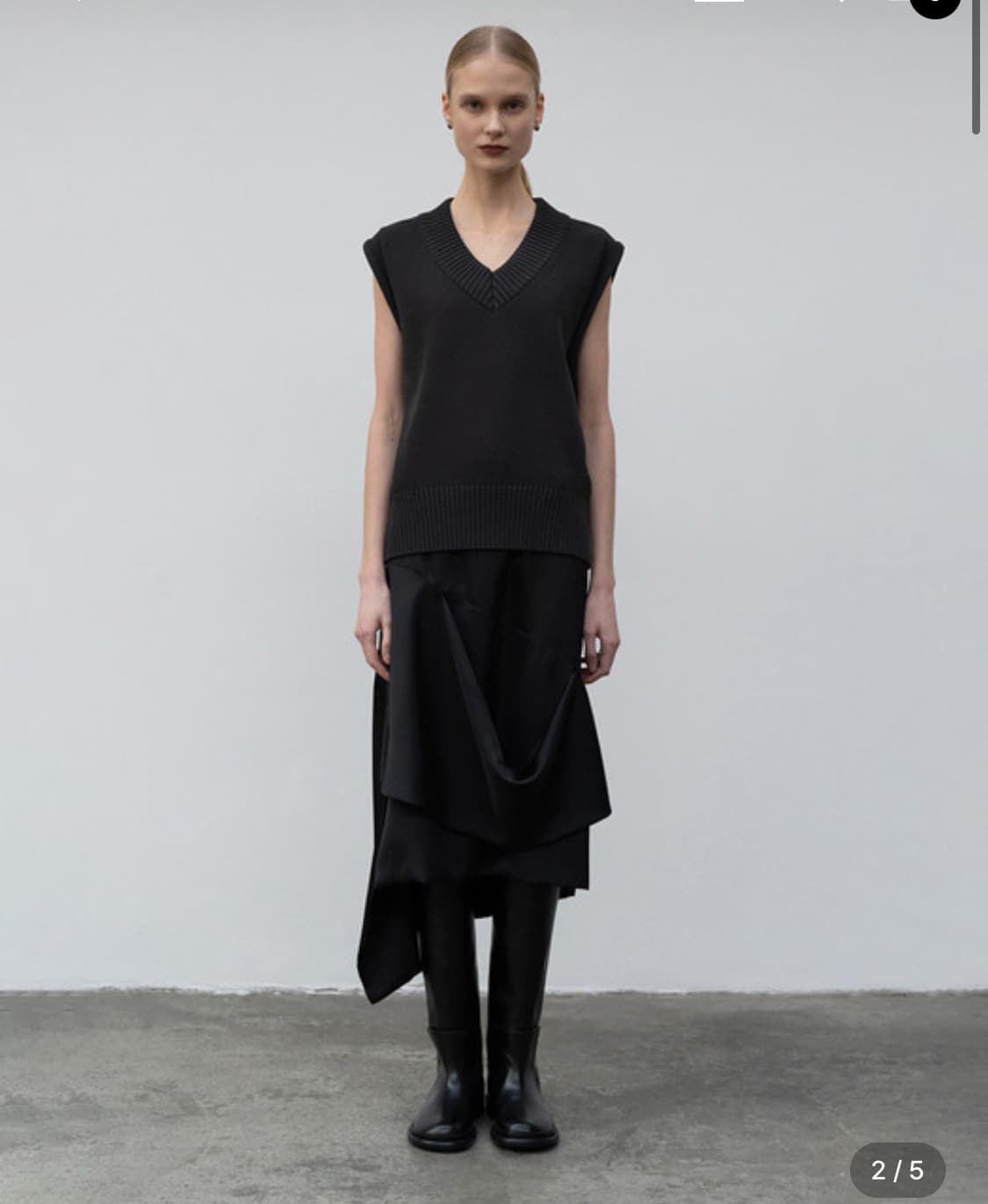 로우클래식 drape layered skirt 상품이미지3