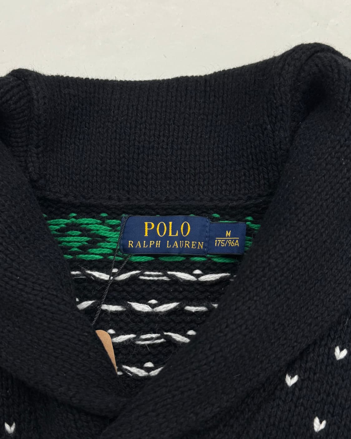 폴로 신형 네이비 눈꽃 캐시미어 숄카라 니트 74 55 52 78 상품이미지4