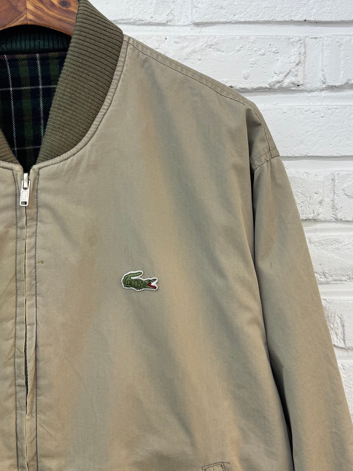 라코스테 그린 체크 리버시블 자켓 상품이미지7