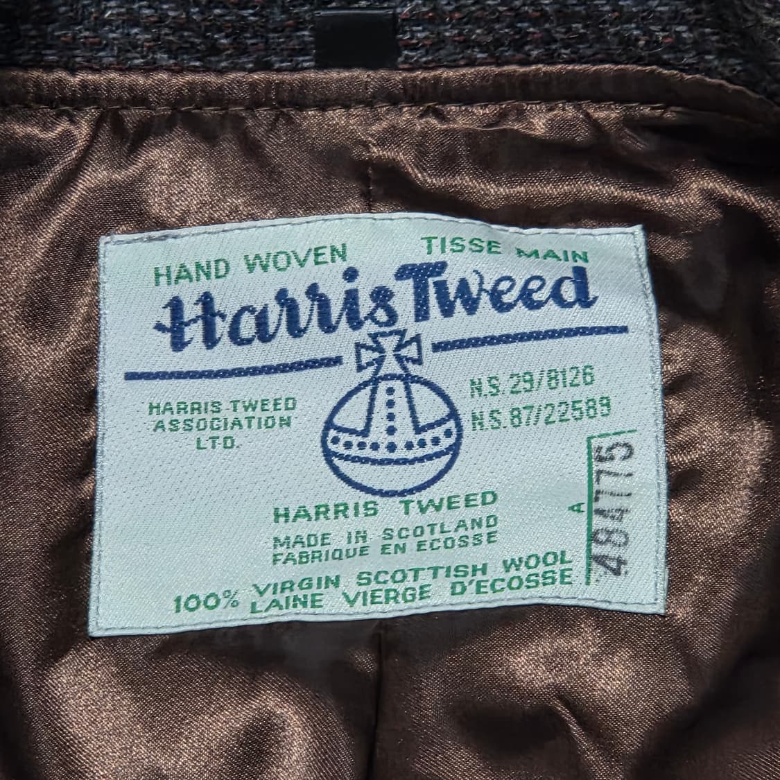 Harris Tweed 해리스 트위드 패치 워크 라이더 자켓 상품이미지3