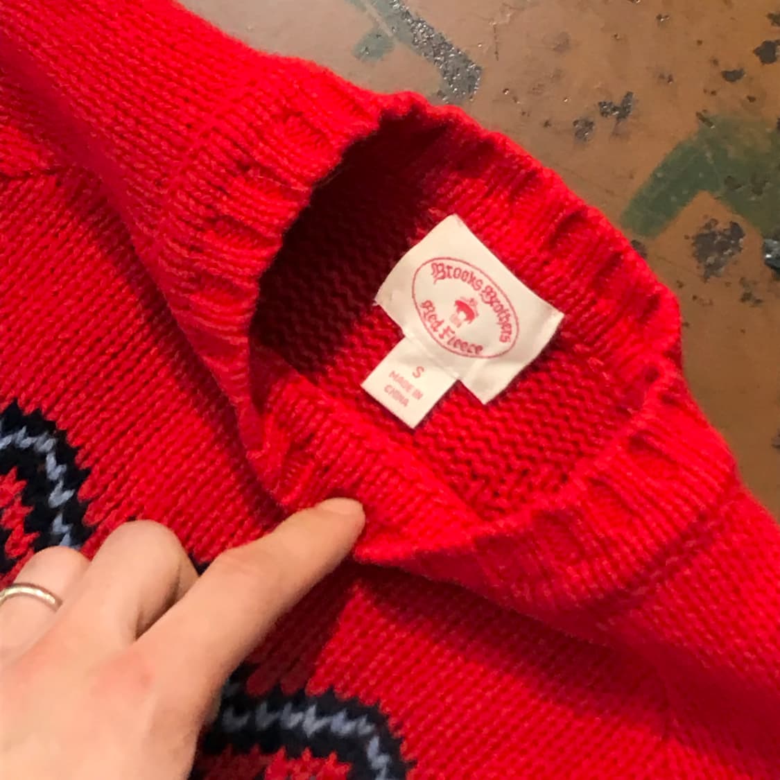 브룩스브라더스 노르딕 패턴 울 스웨터 남성 102 105 여성 프리사이즈 상품이미지4