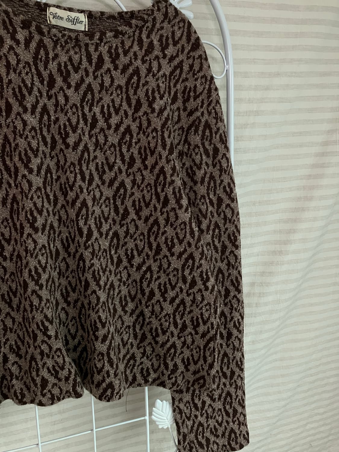 빈티지 호피 라운드 니트 y2k 스트릿 갸루 펑키 일본빈티지578 상품이미지4