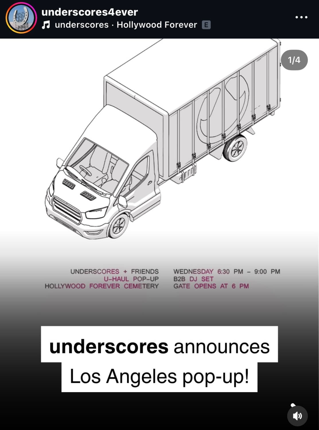 underscores u-haul LA popup 한정판 티셔츠 상품이미지5