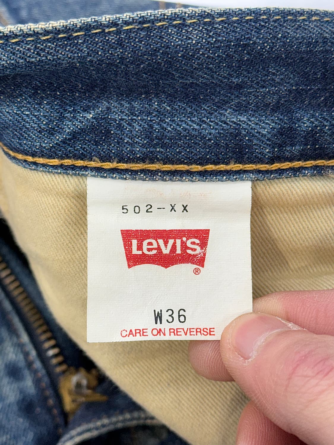 리바이스 502-xx 빅 E 디스트레스드 재팬기 와이드 데님 팬츠 상품이미지7