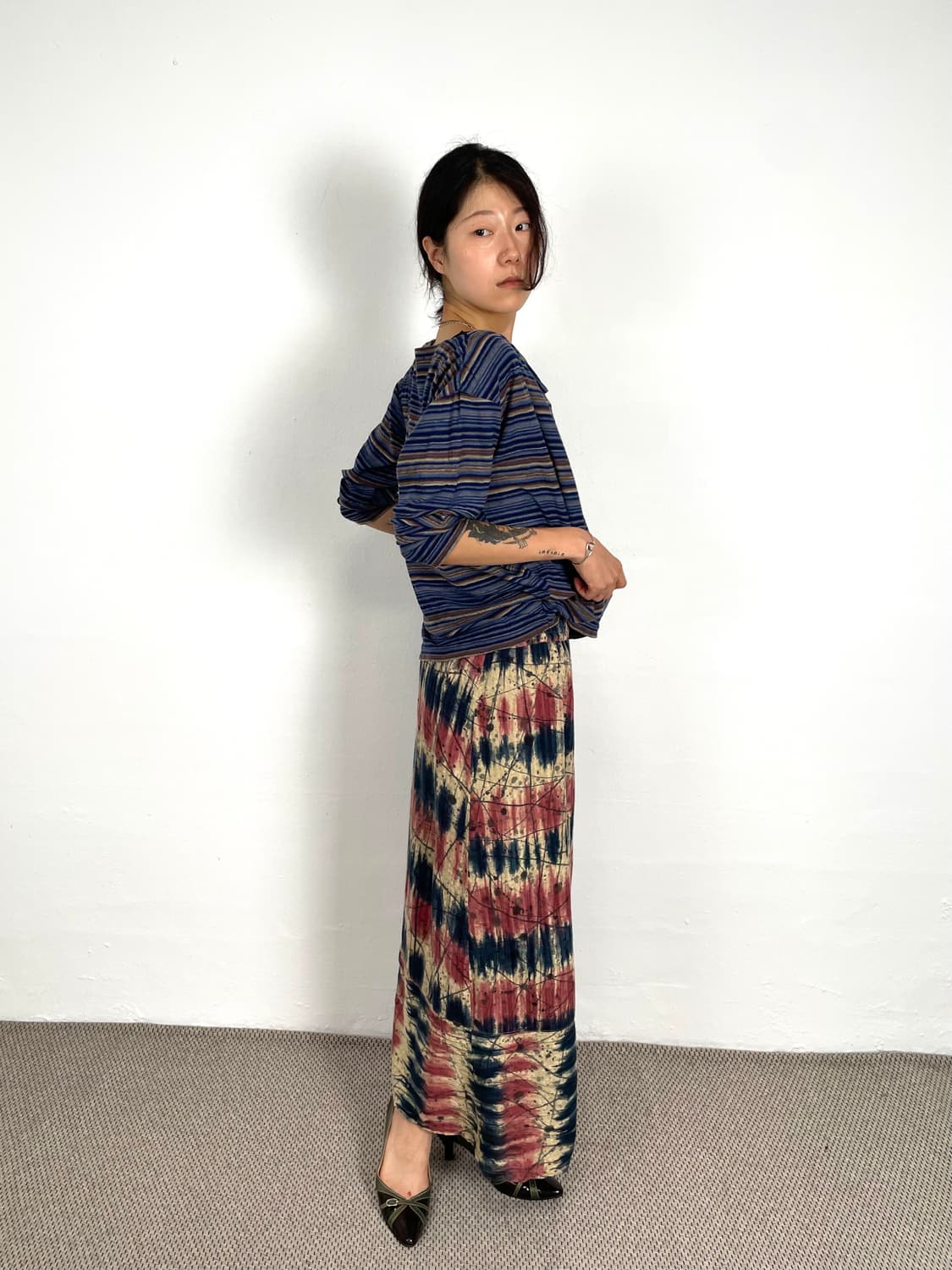 90s issey miyake plantation stripe top   상품이미지2