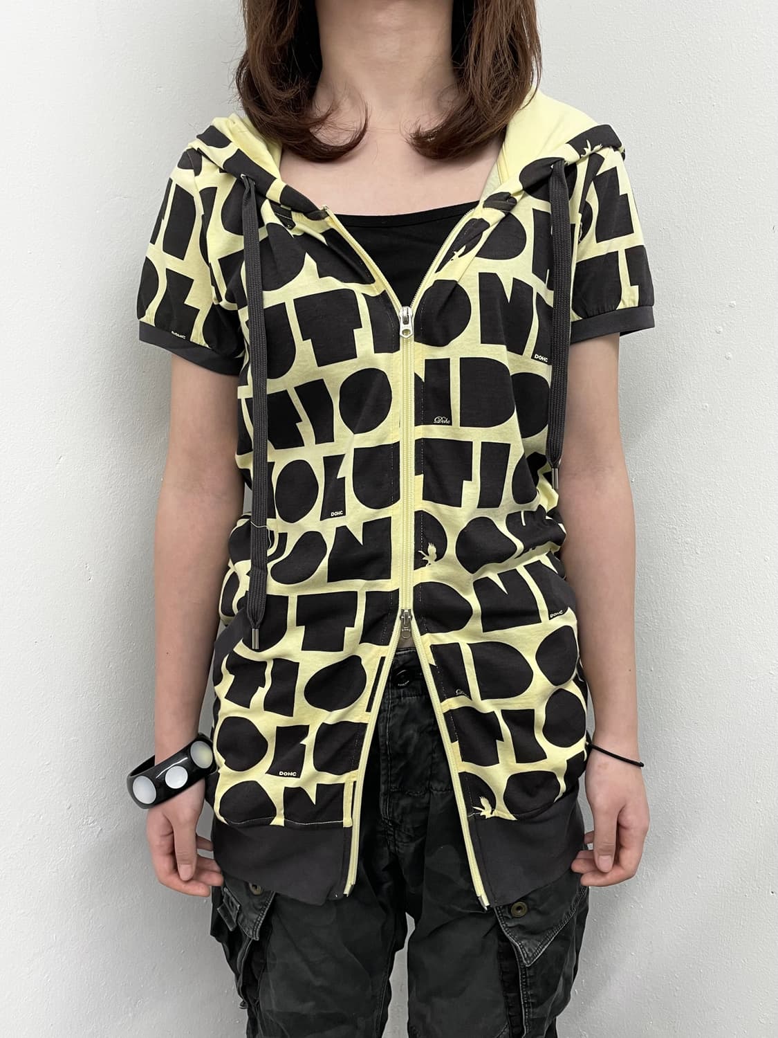 DOHC 패턴 투웨이 하프 후드집업 상품이미지1