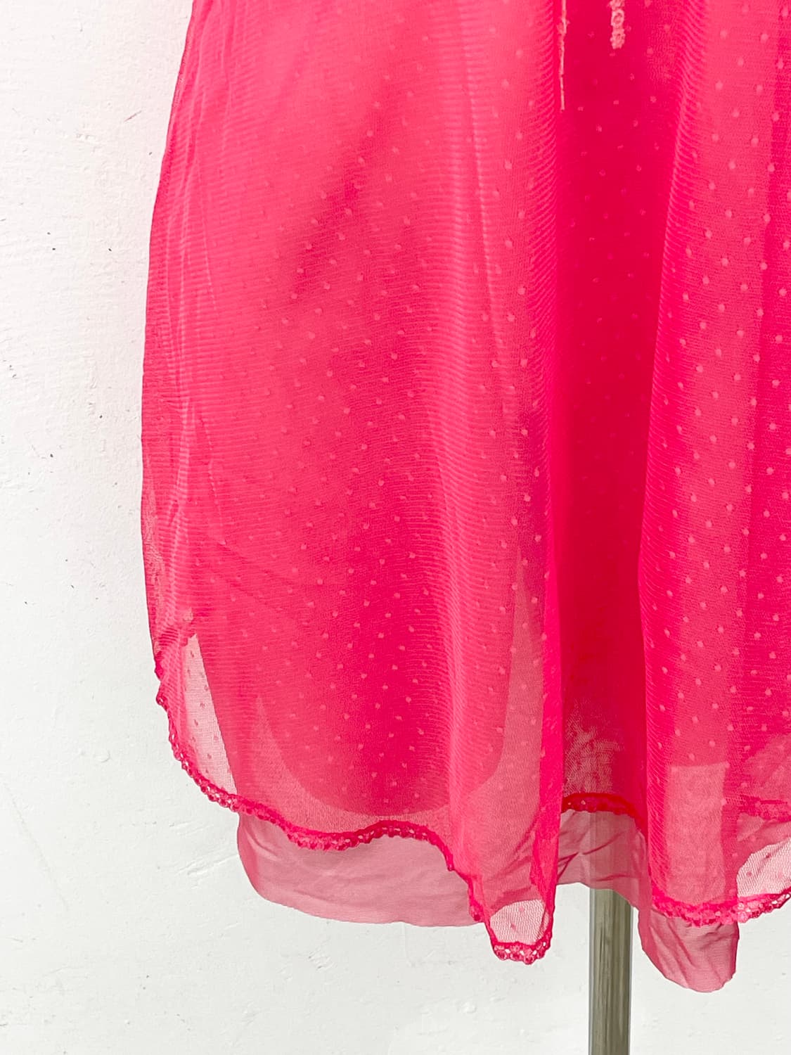 핑크 갸루 자수 레이스 슬립 상품이미지3