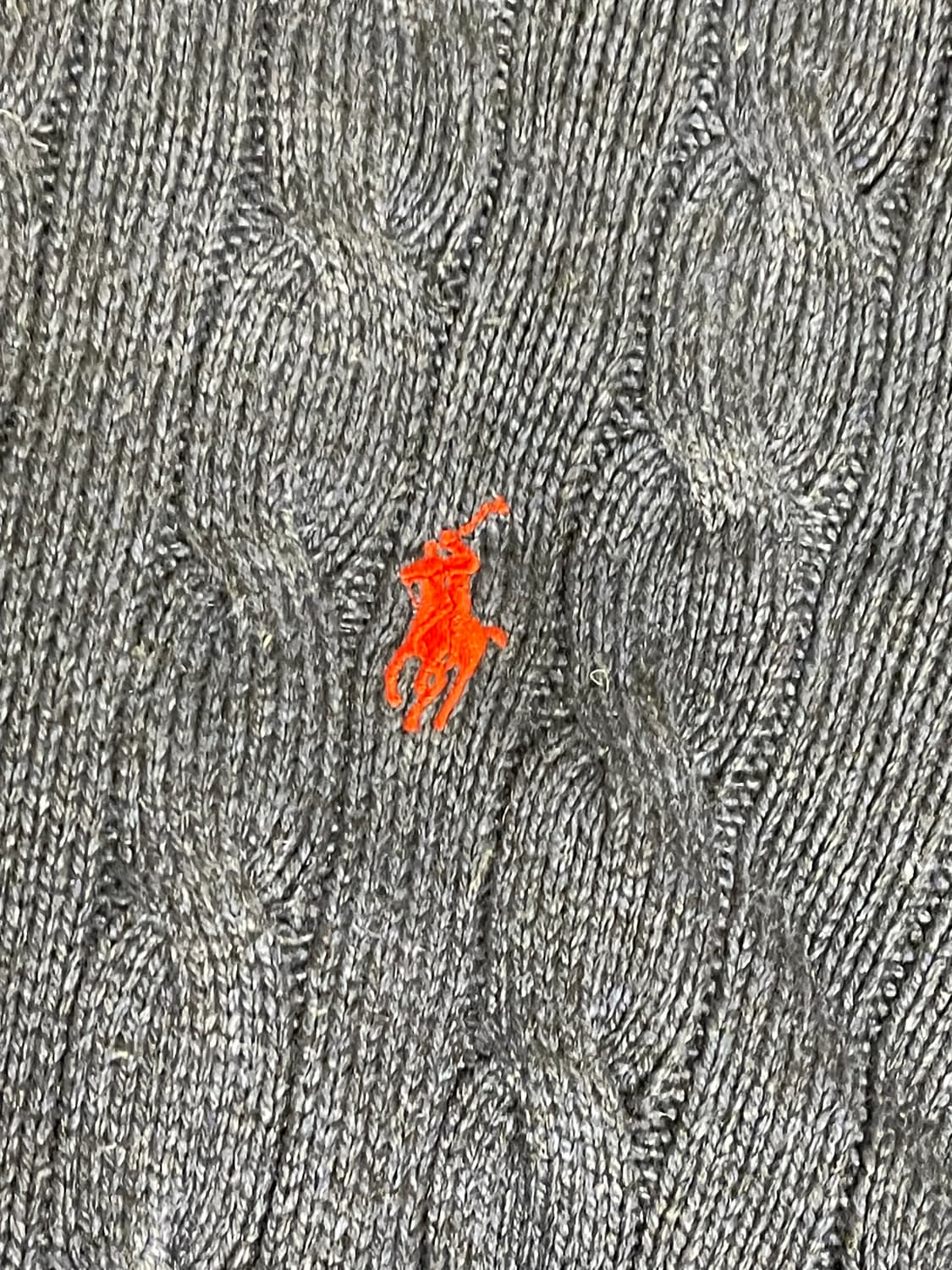 폴로 랄프로렌 실크100% 꽈배기 하프 집업 네이비 L 상품이미지2