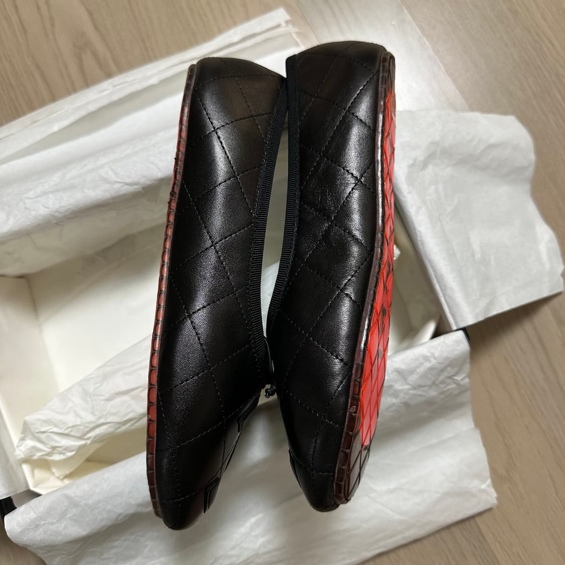 샤넬 깜봉 플랫슈즈 올블랙 38사이즈 / 새상품  상품이미지6