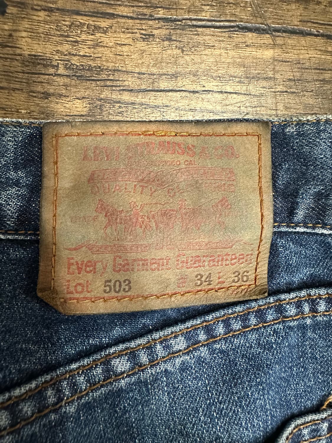 리바이스 503 빈티지 데님 실측사이즈 32 와이드형 상품이미지7