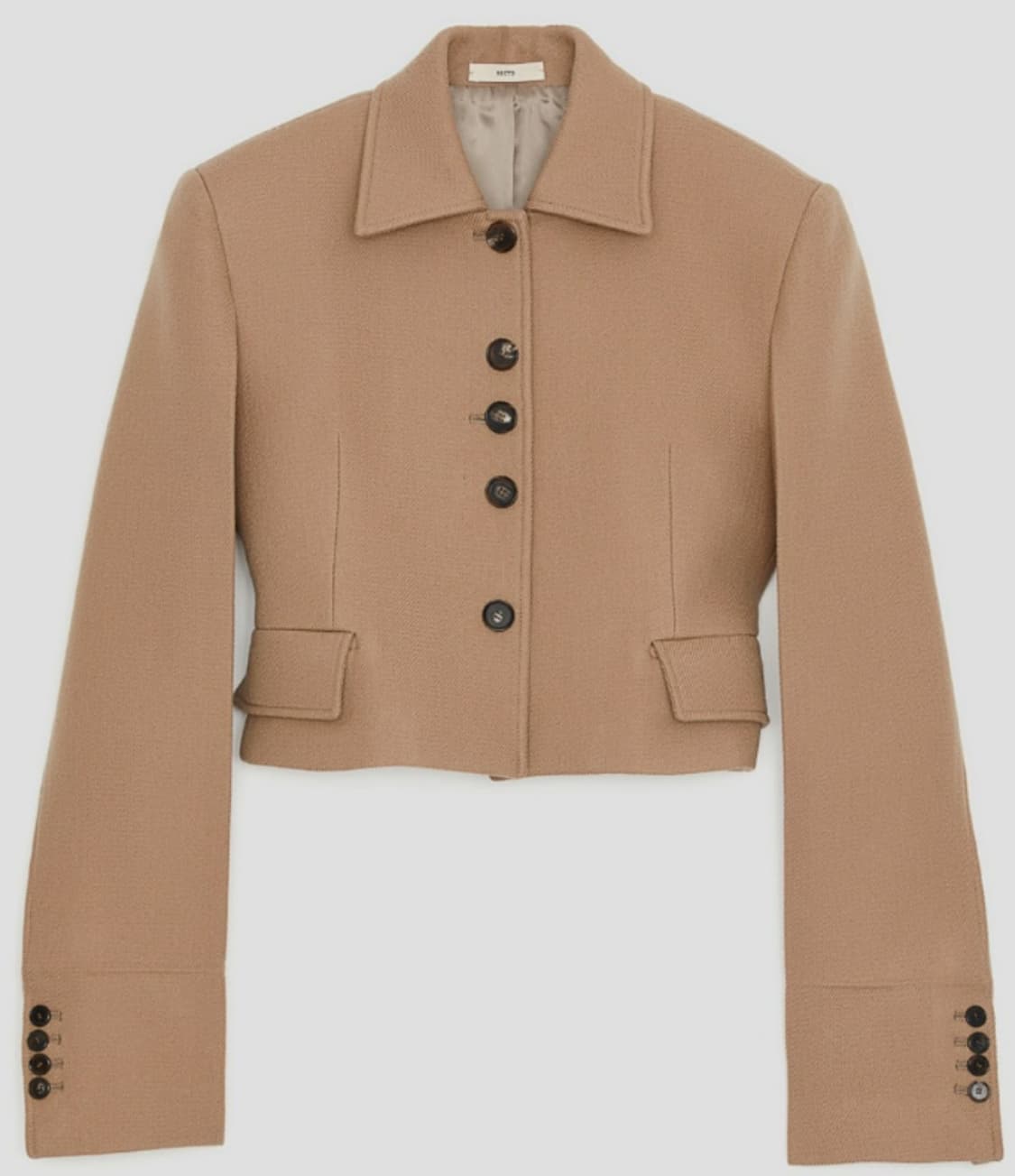 렉토 베이지 크롭 자켓 상품이미지1