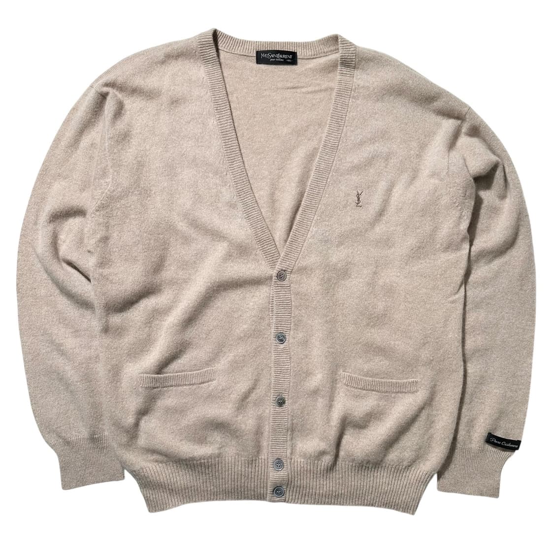 입생로랑 캐시미어 100% V넥 니트 가디건 상품이미지1