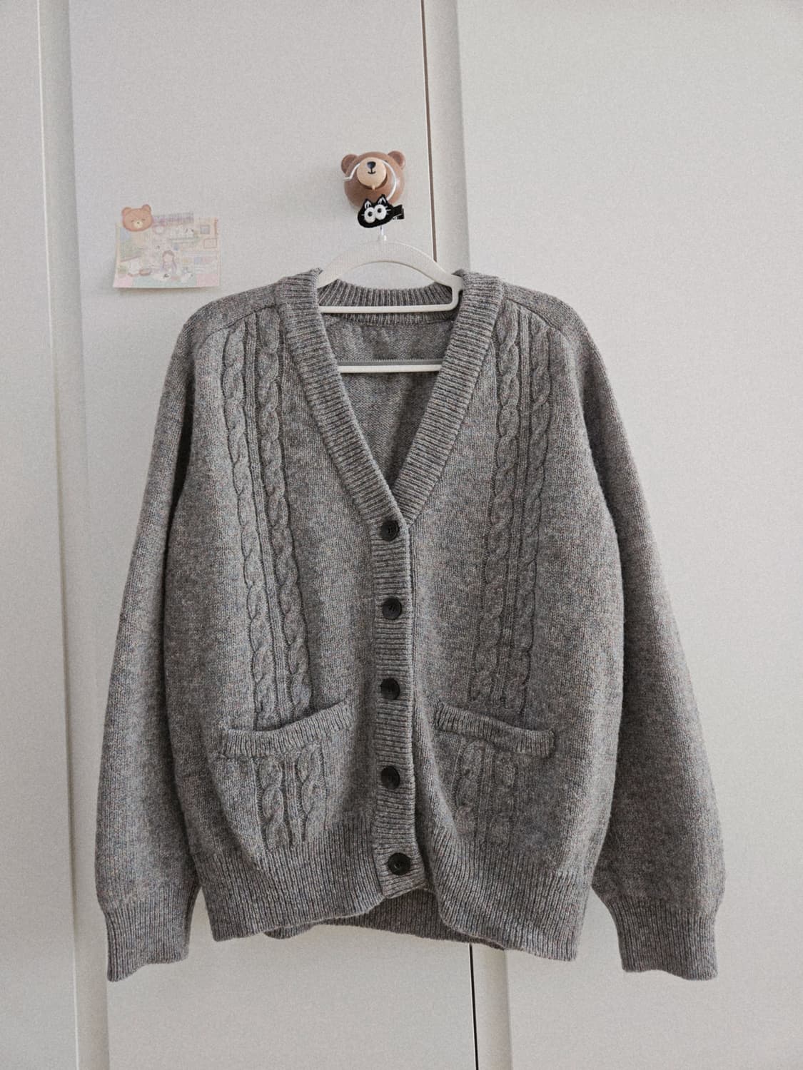 메이비베이비 브이넥 울 니트가디건 상품이미지1