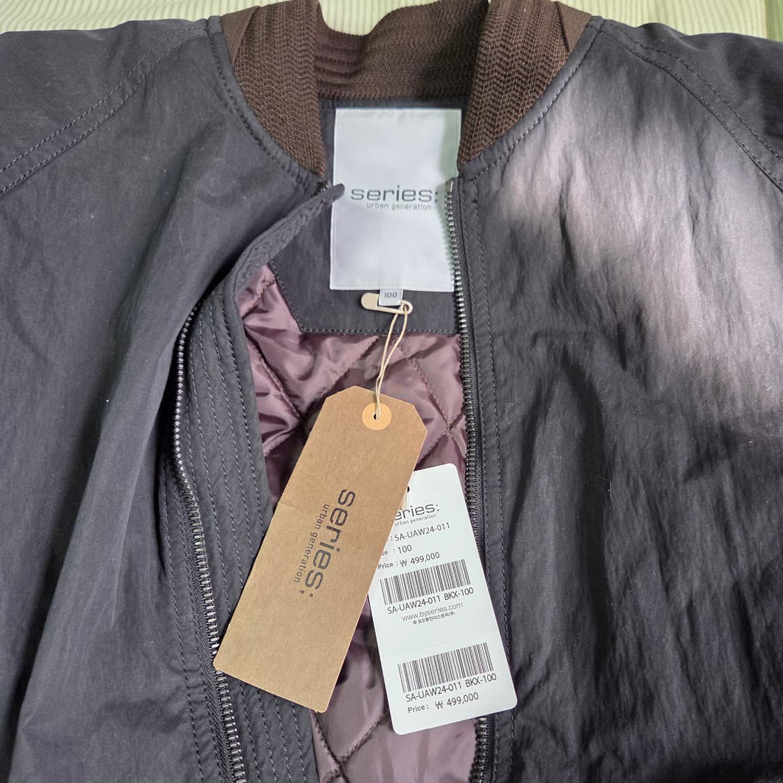 코오롱 시리즈(series) 워싱 ma-1 블랙 100 / 마원 항공점퍼 상품이미지4