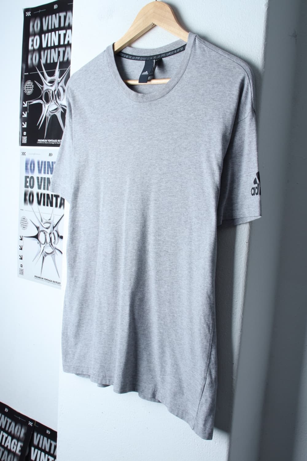 (L-XL) 아디다스 반팔 티셔츠 스몰로고 그레이 올드스쿨-H30129 상품이미지1