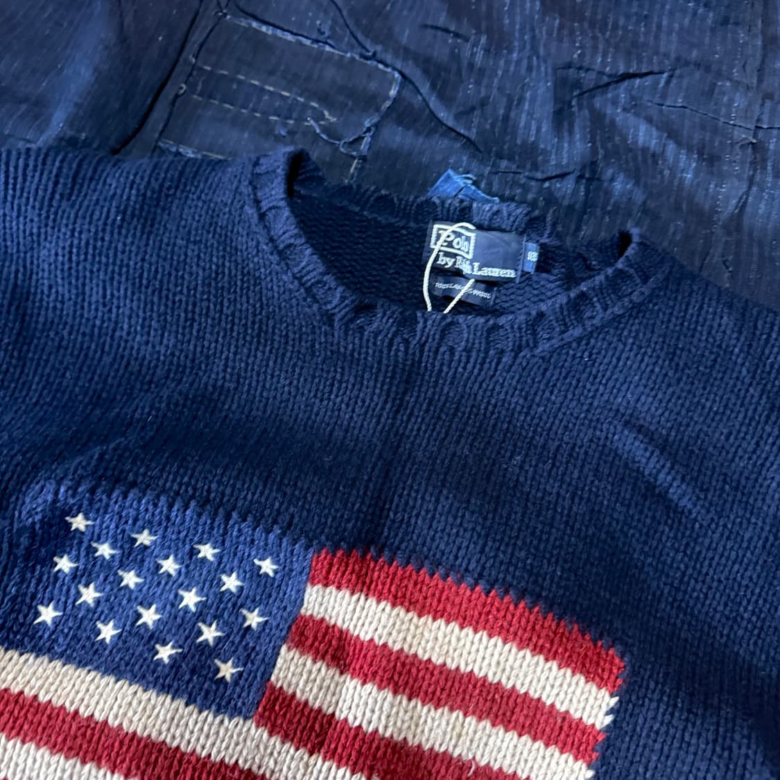 90‘s 폴로 랄프로렌 아이코닉 플래그 스웨터 105 상품이미지2