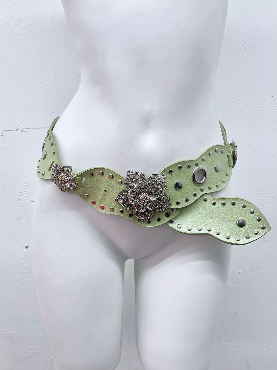 페어리 스터드 큐빅 플라워 벨트 상품이미지2