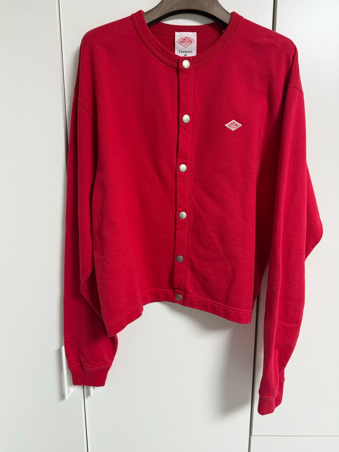 단톤 코튼 크루넥 가디건 상품이미지1