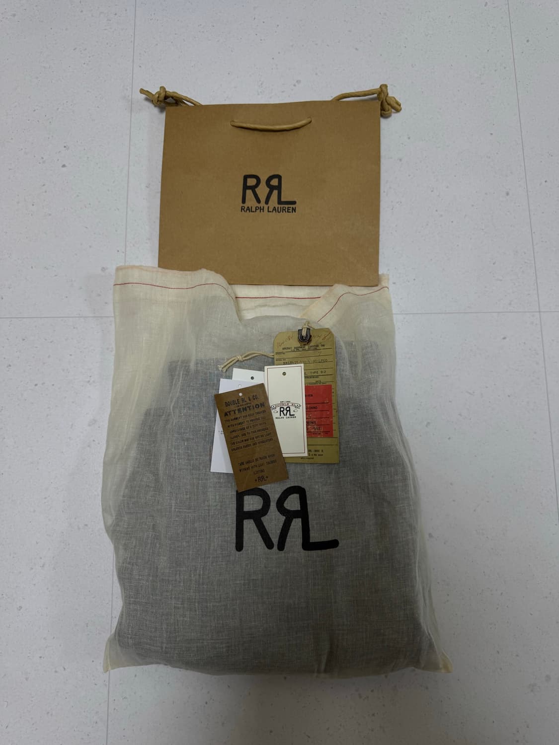 [32x32] RRL 가먼트 다이 헤링본 필드 팬츠 워시드 블랙 상품이미지4