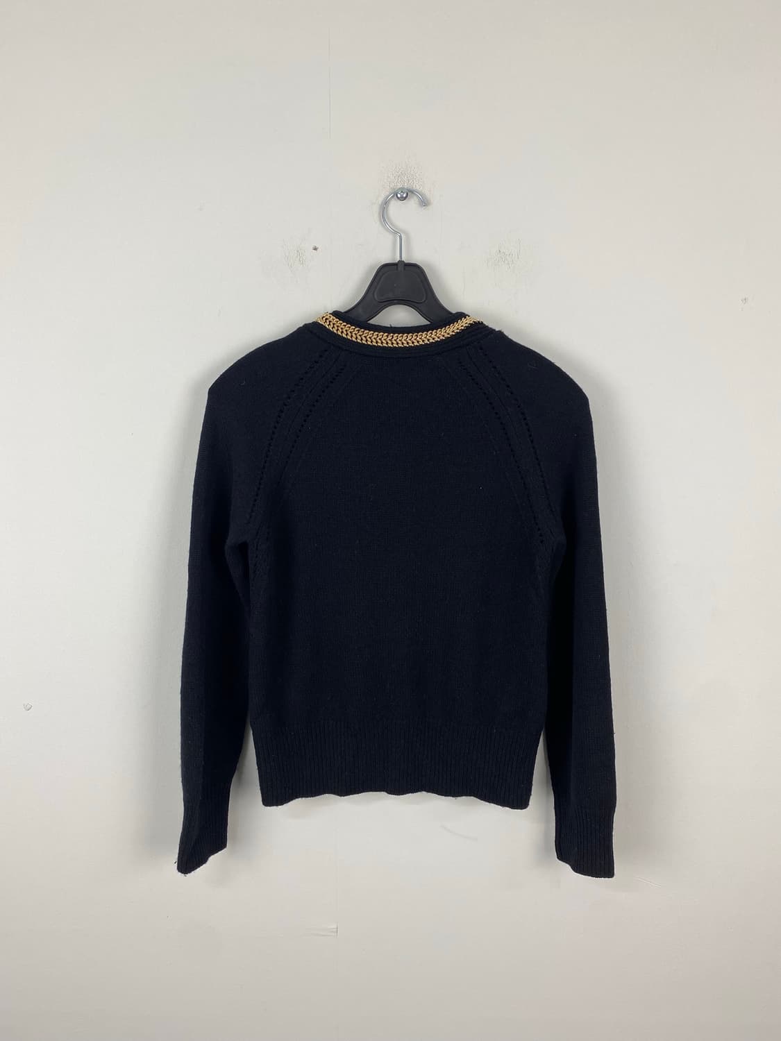 버버리 울 캐시미어 골드체인 가디건 XS <565> 상품이미지2