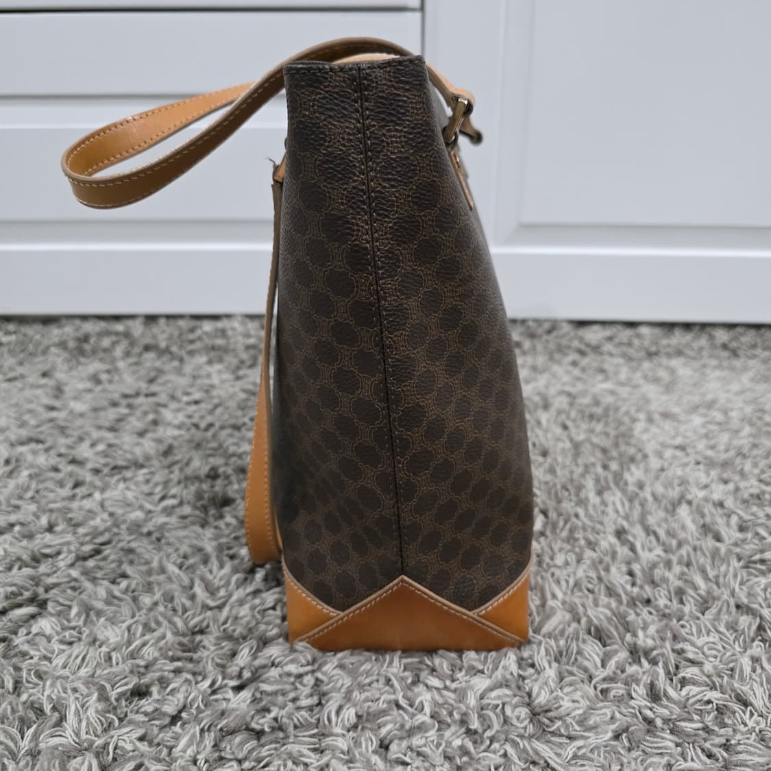 셀린느 빈티지 마카담 브라운 토트백 숄더백 버킷백 상품이미지8