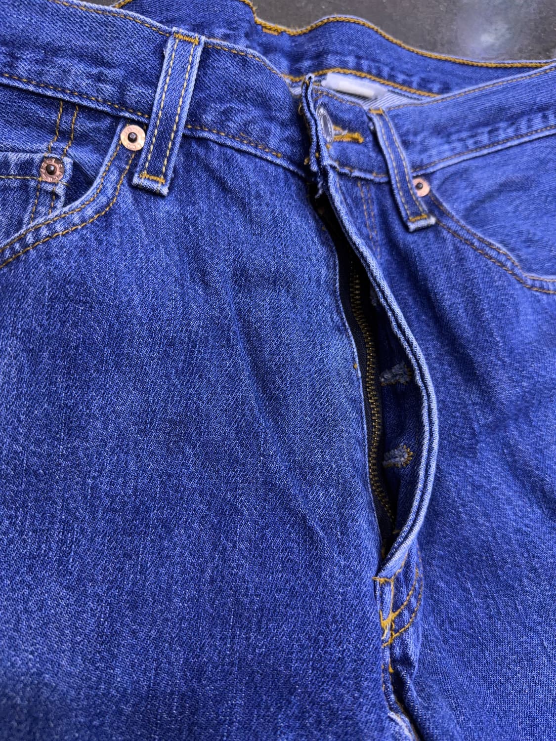 리바이스 501 00's 레귤러핏 빈티지 워싱 지퍼 커스텀 데님팬츠 33 상품이미지7